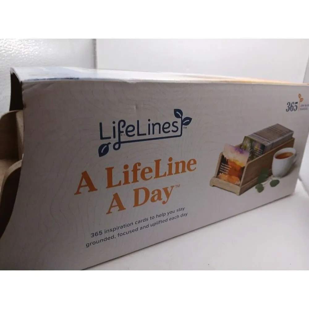 Lifelines: 365 Daily Inspiration Motivation Cards Wood Box Set Melissa Bernstein